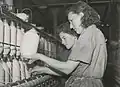 Łódzkie włókniarki przy pracy, lata 50./60. XX w.