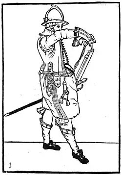 Arkebuzer używający prochownicy