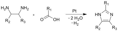 Schemat otrzymywania pochodnych imidazolu poprzez tworzenie dwóch wiązań
