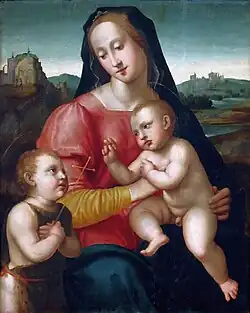 Panna z Dzieciątkiem i św. Janem Chrzcicielem, Innocenzo di Pietro Francucci da Imola, 1550