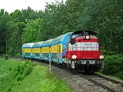 SU42 oraz wagony Bhp (już wyłączone z eksploatacji).