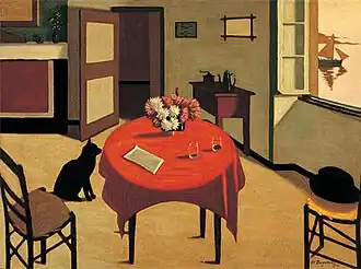 Intérieur aux deux verres (Marius Borgeaud, Musée cantonal des beaux-arts de Lausanne, 1923)