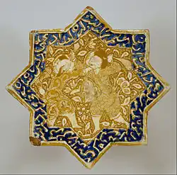 Kafel irański ze sceną walki, XVI w.