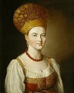 Portret nieznanej kobiety w stroju rosyjskim, 1784,