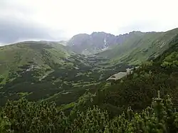 Górna część doliny potoku Bystrá