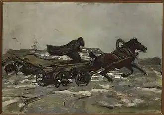 Pędzący wóz z woźnicą Żydem, 1882, Muzeum Narodowe w Warszawie