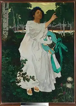 Józef Mehoffer, Muza (Wanda Janakowska), 1897, olej na płotnie, Muzeum Narodowe w Warszawie