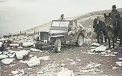 Włochy 1944 rok, Józef Wawrzyniak za kierownicą Willys MB