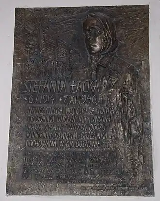 Epitafium Stefanii Łąckiej w kościele w Gręboszowie