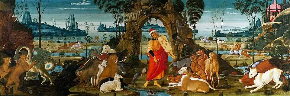 Orfeusz grający wśród zwierząt, spaliera, około 1480-1490, Zamek Królewski na Wawelu