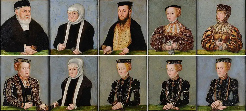 Lucas Cranach mł, (pracownia), Rodzina Jagiellonów (ok. 1556 r.)