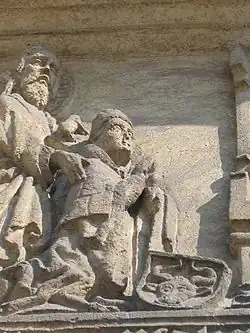 Jan Długosz na tablicy umieszczonej na Domu Długosza w Krakowie, ul. Kanonicza 25.