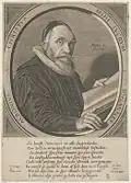 Jan van de Velde i Pieter Molijn według obrazu Fransa Halsa – Portret Johannesa Acroniusa, miedzioryt z 1627 r.