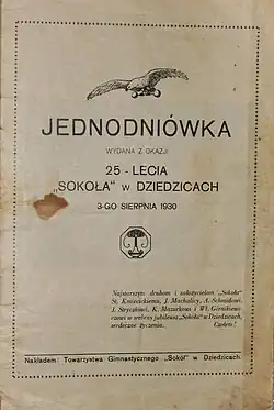 Strona tytułowa jednodniówki wydanej z okazji 25-lecia