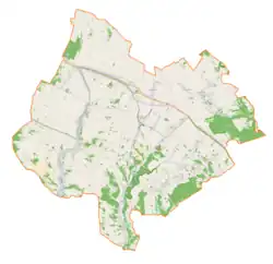 Mapa konturowa gminy Jerzmanowice-Przeginia, blisko centrum u góry znajduje się punkt z opisem „Gotkowice”