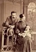 Jerzy z żoną Józefą i córką Leopoldyną (1887)