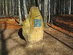 Tablica na 100 lecie utworzenia jeziorek