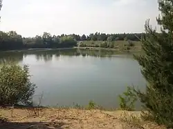 Jezioro na żwirowni w pobliżu Borków