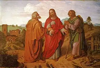 The Road to Emmaus appearance, painted by Josef von Führich, 1837.