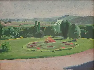 Klomb przed dworem (ok. 1910), Muzeum Narodowe w Krakowie