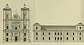 Rysunek kościoła i klasztoru w 1835 roku