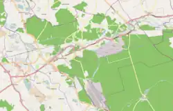 Mapa konturowa Kędzierzyna-Koźla, w centrum znajduje się punkt z opisem „Famet S.A.”