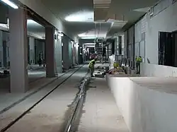 Budowa przystanku w lipcu 2008 roku