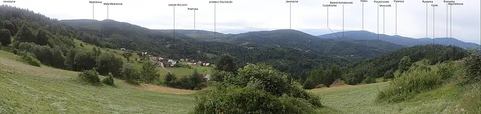 Panorama z okolic Miziowego Gronia