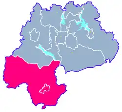 Położenie na mapie powiatu