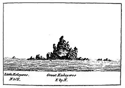 Przedstawienie Wielkiego Kalogeros autorstwa Francisa Beauforta (rok 1812)