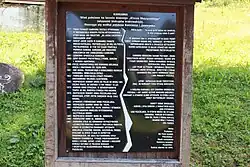 Tablica z historią wsi