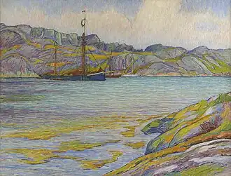 Łodzie przy skale w Kyrkesund, 1911