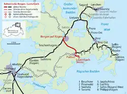 Mapa przebiegu linii kolejowej 6775