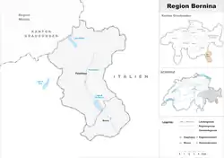 Plan regionu Bernina