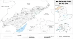 Plan regionu administracyjnego Berner Jura