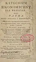 Katechizm ekonomiczny dla włościan (1806)
