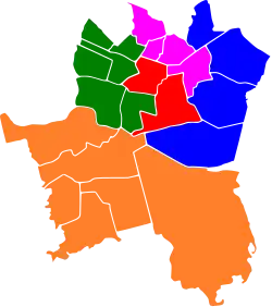 V kadencja (2006–2010): &nbsp;&nbsp;&nbsp;&nbsp;&nbsp;Okręg 1&nbsp;&nbsp;&nbsp;&nbsp;&nbsp;Okręg 2&nbsp;&nbsp;&nbsp;&nbsp;&nbsp;Okręg 3&nbsp;&nbsp;&nbsp;&nbsp;&nbsp;Okręg 4&nbsp;&nbsp;&nbsp;&nbsp;&nbsp;Okręg 5