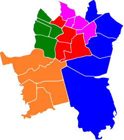 IX kadencja (2024–2029): &nbsp;&nbsp;&nbsp;&nbsp;&nbsp;Okręg 1&nbsp;&nbsp;&nbsp;&nbsp;&nbsp;Okręg 2&nbsp;&nbsp;&nbsp;&nbsp;&nbsp;Okręg 3&nbsp;&nbsp;&nbsp;&nbsp;&nbsp;Okręg 4&nbsp;&nbsp;&nbsp;&nbsp;&nbsp;Okręg 5