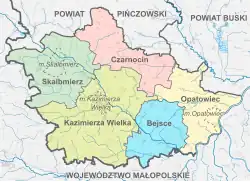 Plan powiatu kazimierskiego