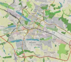Mapa konturowa miasta Chmielnicki, w centrum znajduje się punkt z opisem „Chmielnicki”