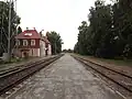 stacja przed remontem; widok w stronę Parnawy/Viljandi