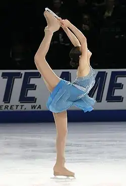 Solistki – klasyczny piruet Biellmann (Kim Yu-na)