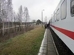 Peron 2 i budynek dworca przed rozbiórką (2014)