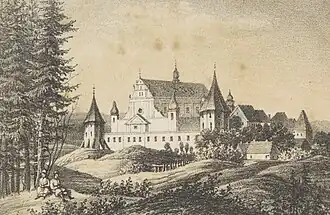 Widok klasztoru przed 1890