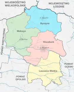 Plan powiatu kluczborskiego