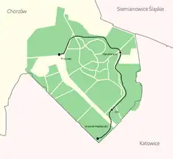 Mapa przebiegu linii kolejowej