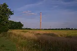 Widok na komin nieczynnej Elektrociepłowni II