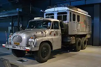Tatra 138 uczestnicząca w ekspedycji do Lambaréné (1968), eksponat w muzeum samochodów ciężarowych Tatra﻿(inne języki) w Kopřivnicach
