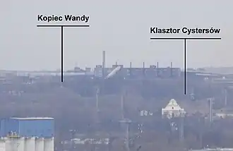 Widok z Kopca Kraka w stronę Kopca Wandy