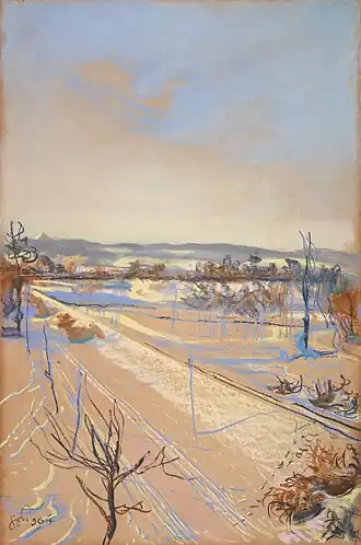 Stanisław Wyspiański, Widok z okna pracowni na Kopiec Kościuszki (1904)